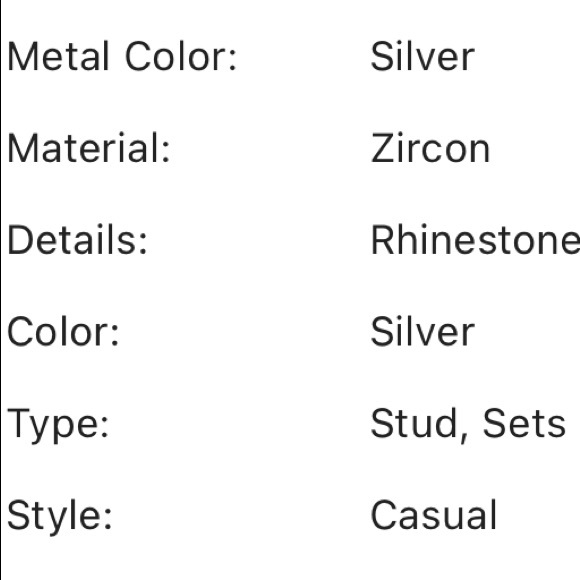 🔥2for$25🔥 Zicron rhinestone stud set - Picture 4 of 4